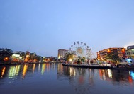 Malaysia Reisen | Malakka Fluss am Abend