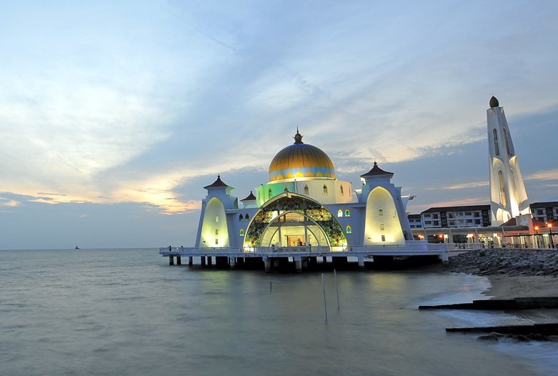 Malaysia Reisen | Straits Moschee, Malakka